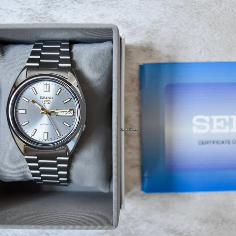 Seiko Automatic Grey Dial Men's Watch New With Box